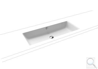Zápustné umyvadlo Kaldewei Puro 3161 90x38,5 cm alpská bílá bez otvoru pro baterii 901106003001. obr. 1