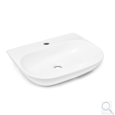 Umyvadlo SAT Brevis 50x38,5 cm bez přepadu bílá lesk SATBRE5038R. obr. 1