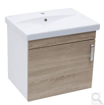 Koupelnová skříňka s umyvadlem Naturel Vario Dekor 60x51x40 cm dub bardolíno mat VARIO260BIDB. 