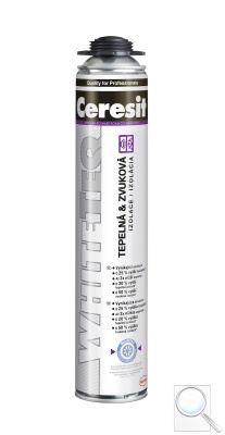 PU pěna Ceresit WhiteTeq bílá 750 ml - pistolová. 