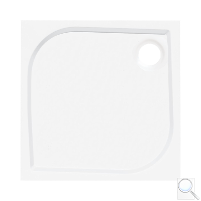 Sprchová vanička čtvercová Siko Flat 80x80 cm, 90x90 cm akrylát bílá. 