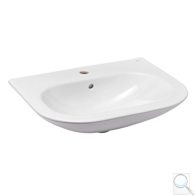 Umyvadlo Roca Nexo 60x47,5; 68x50,5 cm otvor pro baterii uprostřed.