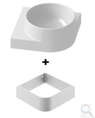 Umývátko Ravak Yard 28x28x12,5 cm s bílou konzolí X000001523. obr. 1