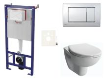 Závěsný WC set SAT do lehkých stěn / předstěnová montáž+ WC VitrA Normus SIKOSSNOR21K