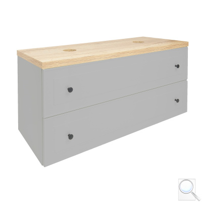 Koupelnová skříňka pod desku Naturel Forli 120x45x46 cm šedá mat FORLI120GMD. obr. 1