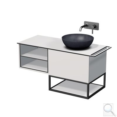 Koupelnová skříňka pod umyvadlo Naturel Oxo 110x58x50 cm bílá mat OXO110P601ZKDPBM. obr. 1