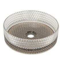 Umyvadlo na desku SAT Purity 36x36 cm černá bez otvoru pro baterii, bez přepadu SATGLA3636BB