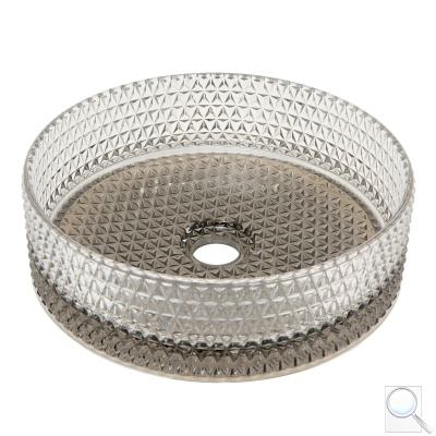 Umyvadlo na desku SAT Purity 36x36 cm černá bez otvoru pro baterii, bez přepadu SATGLA3636BB. obr. 1