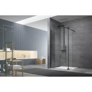 Otočná pantová zástěna 35x200cm SAT Walk-in. černá&nbsp;