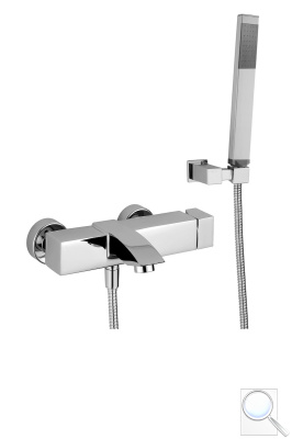 Vanová baterie Paffoni Level se sprchovým setem 150 mm chrom LEC023. 