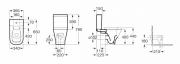 WC kombi, pouze mísa Roca The Gap zadní odpad A342477000 (Technický nákres)