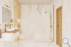 Koupelna Praline - SIKO-mramorova-cerna-drevena-koupelna-s-walk-in-a-volne-stojici-vanou-serie-praline-03