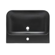 Nábytkové umyvadlo SAT Fusion 60,5x46 cm černá matná, otvor pro baterii uprostřed SATFUS6046BKM. obr. 3