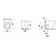 WC stojící Laufen Pro vario odpad H8229520000001. Technický nákres 