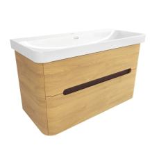 Koupelnová skříňka s umyvadlem SAT Fusion 97,5x53x45 cm dub medový mat SATFUSION2100DMU