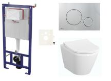 Závěsný WC set SAT do lehkých stěn / předstěnová montáž+ WC VitrA Integra SIKOSSINTRESU71K