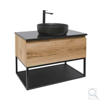 Koupelnová skříňka s umyvadlem SAT B-Way 79x30x45 cm dub BWAY80OAKTKFUB. obr. 1