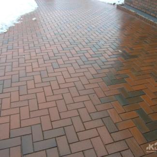 Klinker ukázky realizací - Dlažba Recker bunt  - 