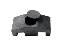 Příchytka k uchycení panelů ke čtyřhranným sloupkům včetně krytky na hlavu šroubu (SUPER) - černá, PVC