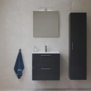 Koupelnová sestava s umyvadlem zrcadlem a osvětlením Vitra Mia 59x61x39,5 cm antracit lesk MIASET60A. obr. 8 