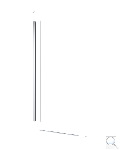 Set pro Walk-In SAT Walk-In chrom nebo černá. Provedení chrom (SIKOWIPROFIL),