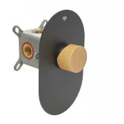 Sprchová baterie SAT Fusion včetně podomítkového tělesa páka světlé dřevo mat SATBSFU210DSC. (2)