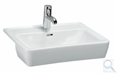 Umyvadlo Laufen Pro 56x44 cm otvor pro baterii uprostřed H8129610001041. obr. 1