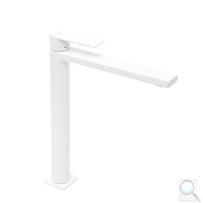 Vysoká umyvadlová baterie SAT B-Way bez výpusti bílá matná SATBSBW285B. obr. 1