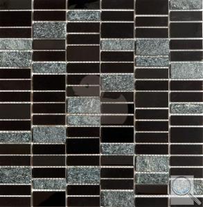 Nerezová mozaika Premium Mosaic Stone černá