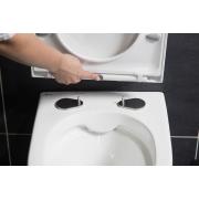 WC závěsné SAT Brevis včetně sedátka softclose, zadní odpad, bílá  SATBRE010RREXP. obr. 17 
