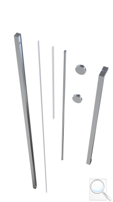 Set pro walk-in SAT Walk-in Xmotion chrom SIKOWIXMPROFIL. 