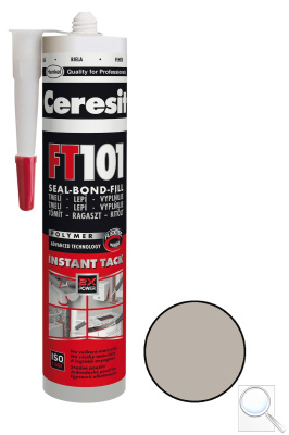 Tmel a lepidlo Ceresit FT101 280 ml šedá.