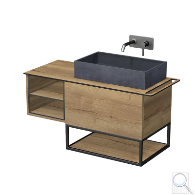 Koupelnová skříňka pod umyvadlo Naturel Oxo 110x50 cm dub halifax OXO110P701ZKDP. 