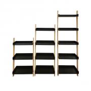 Set poličky a nosníků Naturel Home černá/ořech mat 53,5x134x40 cm HOMEP4C (obr. 4)