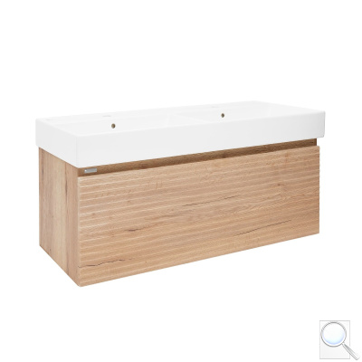 Koupelnová skříňka s umyvadlem Naturel Savona 118x43x44,8 cm dub halifax mat SAVONA120DHU2. obr. 1