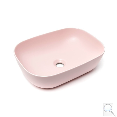 Umyvadlo na desku SAT Infinitio 45,5x32,5 cm růžová mat bez přepadu SATINF4532PM. obr. 1