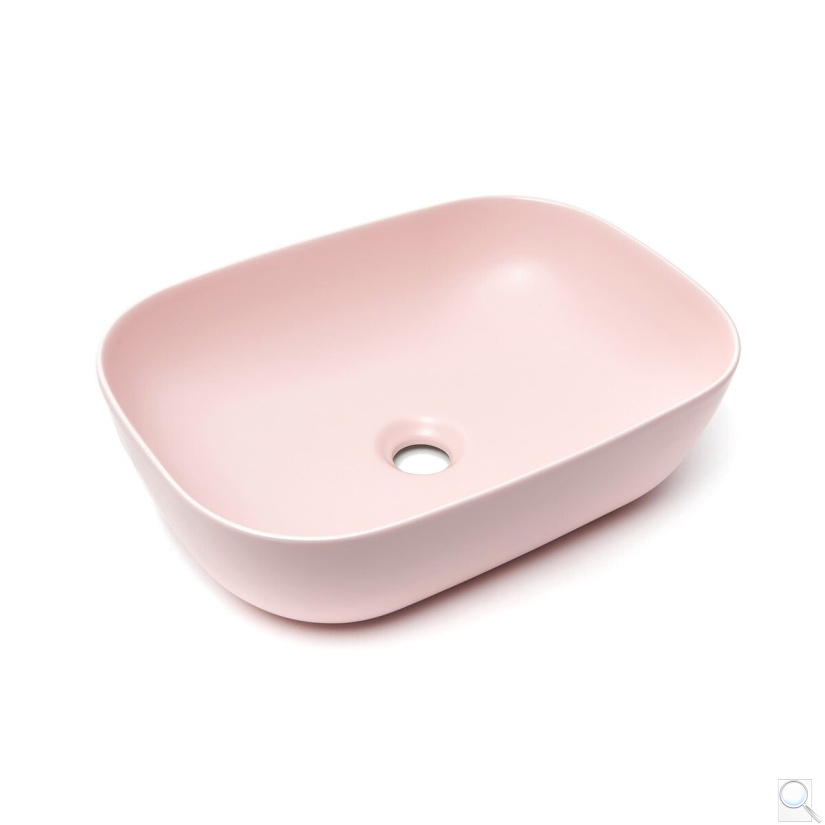 Umyvadlo na desku SAT Infinitio 45,5x32,5 cm růžová mat bez přepadu SATINF4532PM. obr. 1