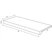 Schodová Tvarovka Rako Castone Paper bílá. &nbsp;