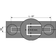 Sprchový žlab Tece Drainline 70, 80, 90, 100, 120, 150 cm nerez lesk pro nalepení dlažby. Technický nákres (2) 