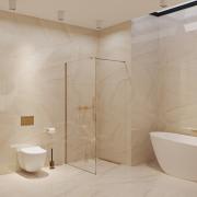 Sprchová zástěna Walk-in 80 cm SAT v barvě profilu zlatá lesk SATBWI80PRZ. obr. 14 