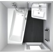 Asymetrická vana Ravak 10° akrylát 160x95 cm pravá nebo levá; 170x100 cm pravá/levá. Pravá (obr. 5)