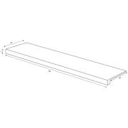 Schodová Tvarovka Rako Alba šedá. &nbsp;