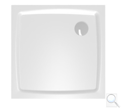 Sprchová vanička čtvercová SAT Brevis 80x80 cm litý mramor bílá SATSVRBRE80Q. obr. 1
