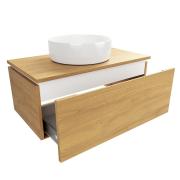 Koupelnová skříňka s krycí deskou SAT Feel 80x30x46 cm medový dub mat SATFEEL80DMD.  (4)