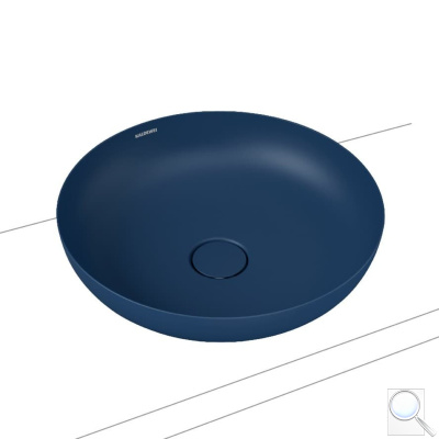 Umyvadlo na desku Kaldewei Miena 3181 38x38 cm, Miena 3180 45x45 cm Navyblue. obr. 1
