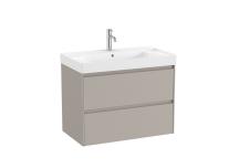 Koupelnová skříňka s keramickým umyvadlem Roca Ona 80x64,5x46 cm písková mat ONA802ZPM