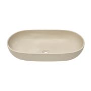 Umyvadlo na desku SAT Cemento 65x35 cm písková mat bez otvoru pro baterii, bez přepadu CEM6535P. (2)