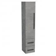 Koupelnová skříňka vysoká Naturel Cube Way 35x163x33 cm beton nebo dub chamonix (beton CUBE2V35BE)