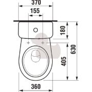 WC kombi komplet stojící Jika Lyra plus šikmý odpad H8263840002413. Technický nákres (3)&nbsp;