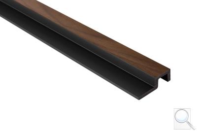 Obkladová lamela pravé ukončení Fineza Slat Large Dark oak hnědá